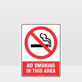 Custom Signs Personalized,Prohibition No Smoking In This Area Sign
